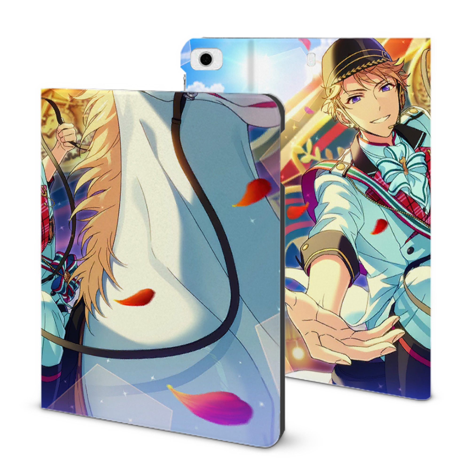（画像用） あんさんぶるスターズ! Ensemble Stars IPad ケース ブック型 PUレザー TPU 耐衝撃 軽量 薄型 ペン収納なし 全面保護 IPad 各モデル対応